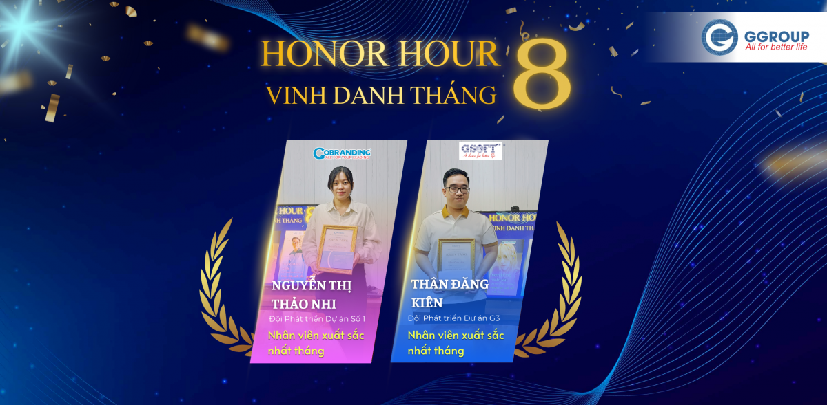 Honor Hour – Vinh danh GGROUP-ER xuất sắc tháng 8/2024