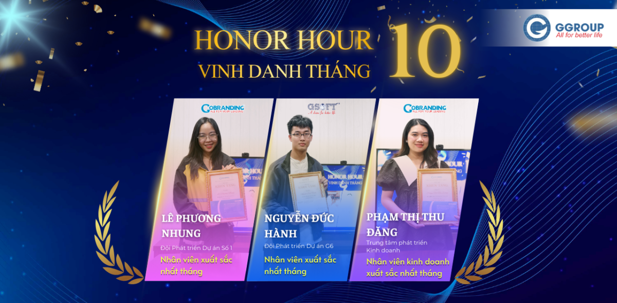 Honor Hour – Vinh danh GGROUP-ER xuất sắc tháng 10/2024